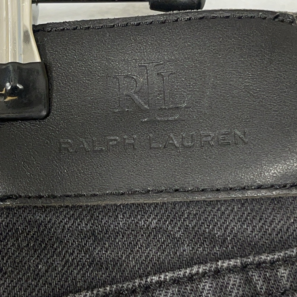 Lauren Ralph Lauren Black Label Women High Rise Straight Leg Jeans Black Size:10 - Picture 6 of 13